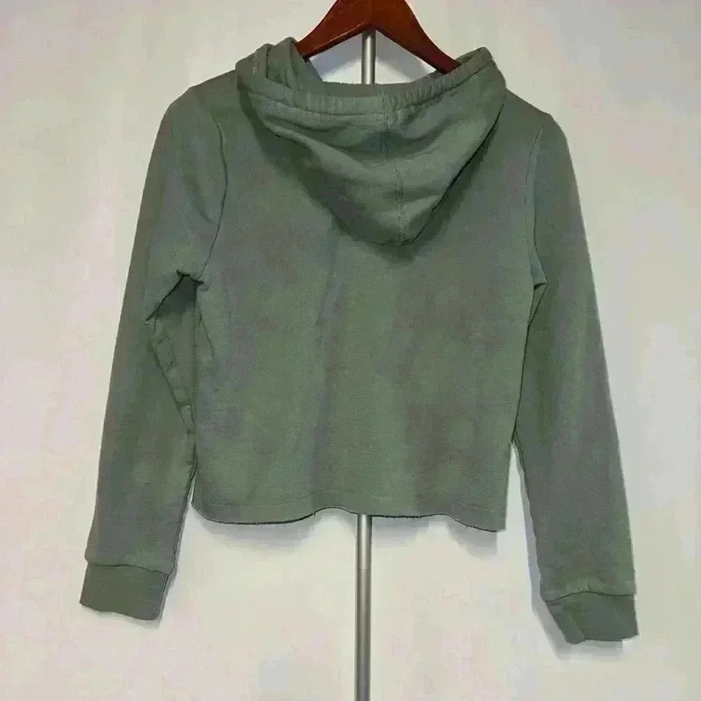 Hurley Green Hoodie Sweatshirt Size S Crop Top Style for Woman - Picture 3 of 9